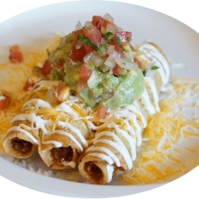 3 Rolled Tacos.